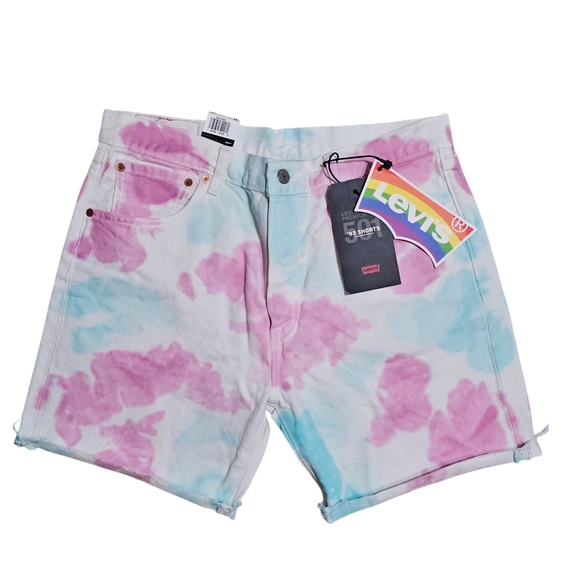 LEVI'S PRIDE 501 '93 CUT-OFF Tie Dye SHORTS Unisex Womens